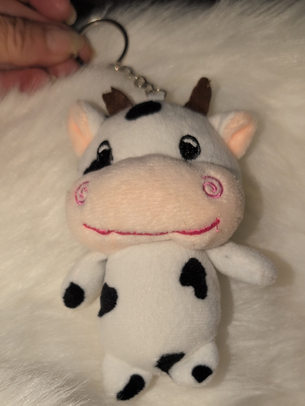 Plush Cow Keychain Or BagCharm